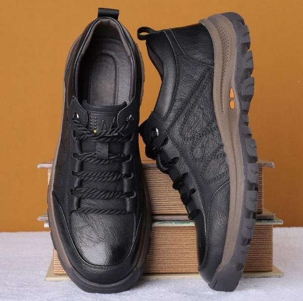 Bequeme und wasserdichte orthopädische Lederschuhe für Männer