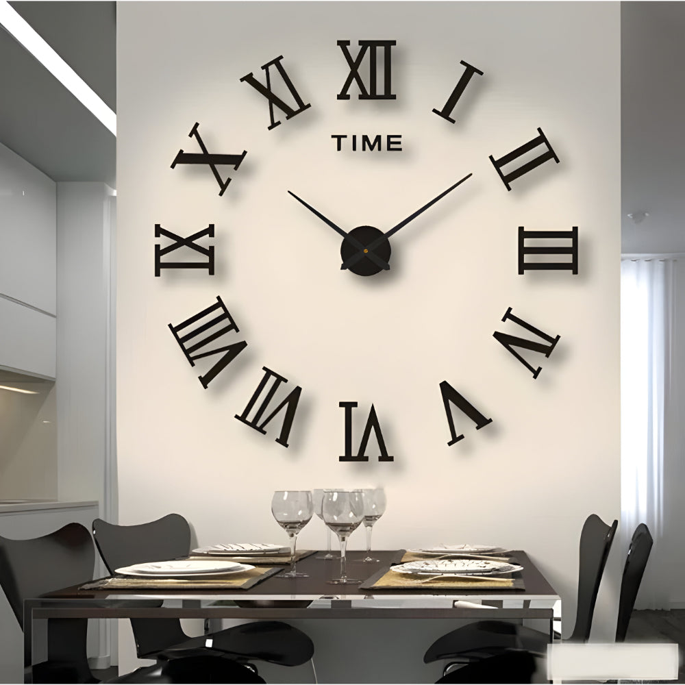Moderne DIY Wanduhr mit großen Zahlen