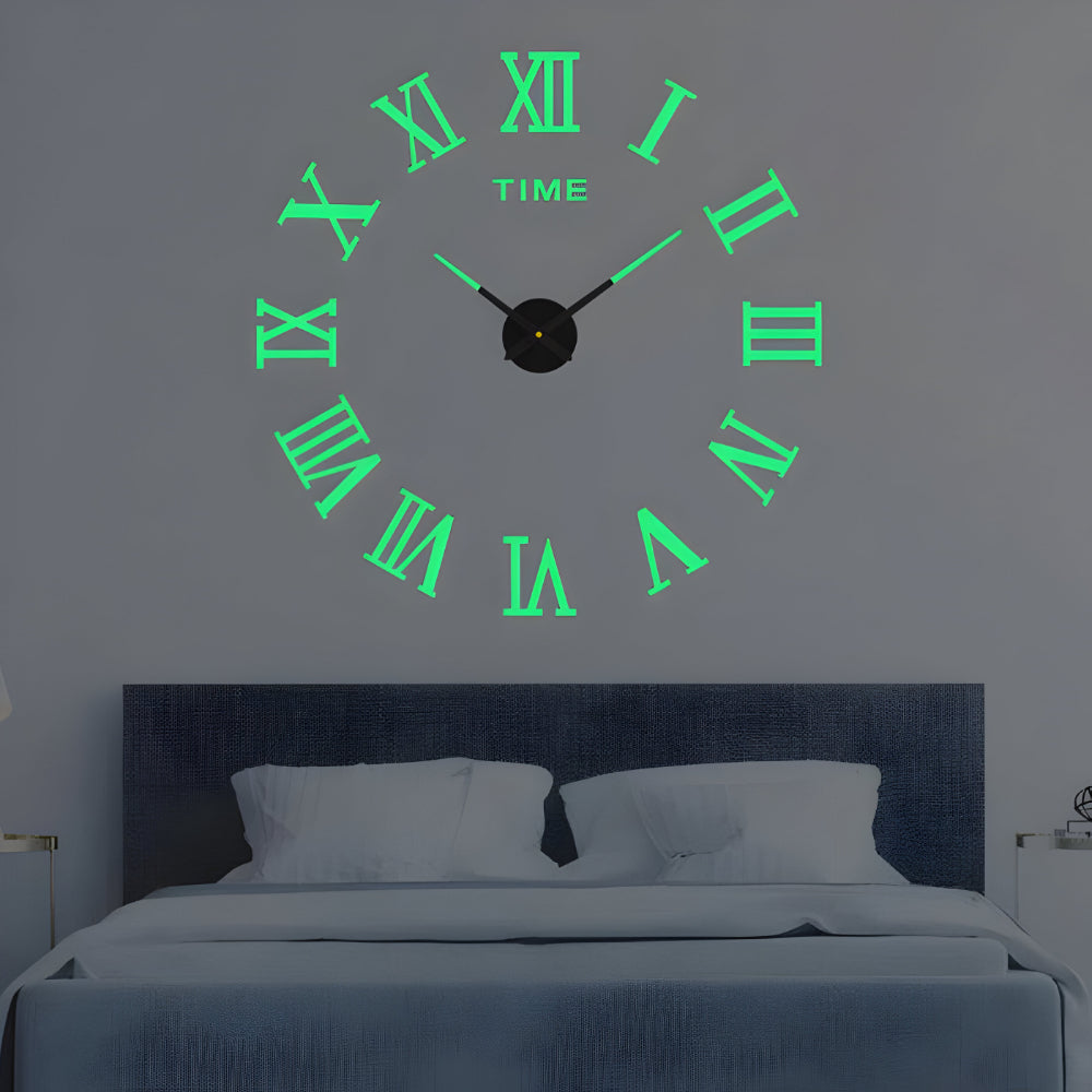 Moderne DIY Wanduhr mit großen Zahlen