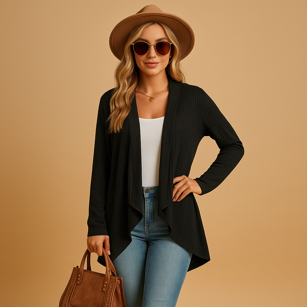 Long knitted cardigan for women – Elegant and versatile