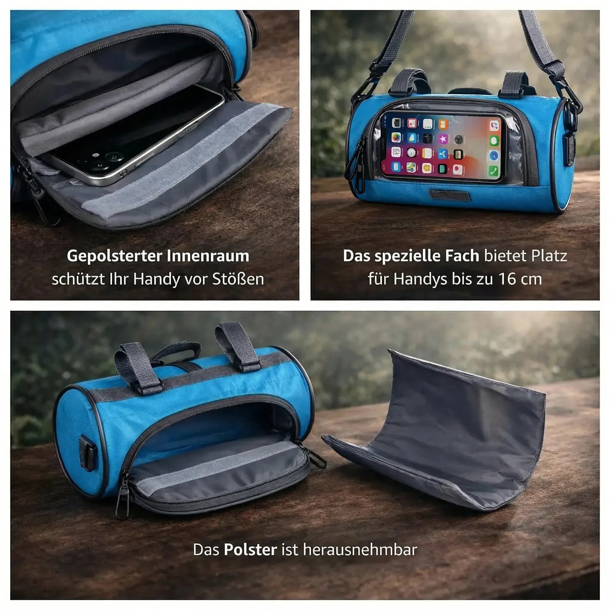 Handlebar Bag for Bicycle | Waterproof Bike Bag with Touchscreen | Tourix