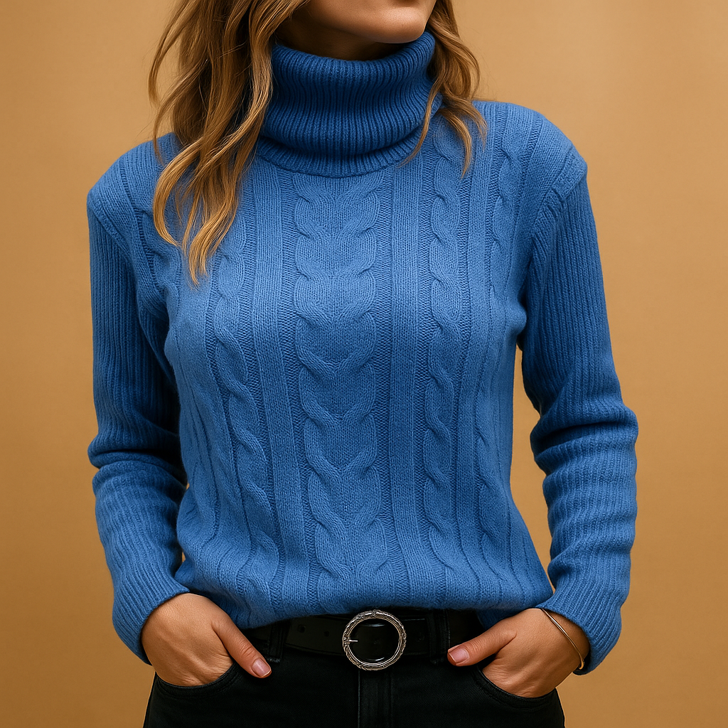 Damen Leichter Rollkragenpullover – Weiches Strickoberteil