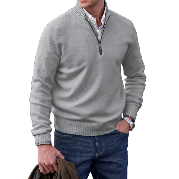 Herren Halb-Zip Strickpullover | Weiches Gefühl und moderner Alltagsstil
