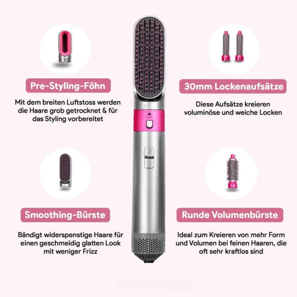 5 in 1 Lockenstab | Haartrockner, Glätteisen und Welleneisen in 1 | Hairstyler | Stylora