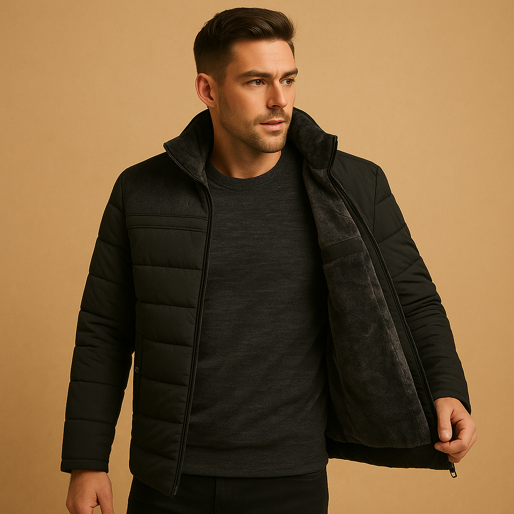 Veste polaire zippée pour homme à col montant – Chaude et légère