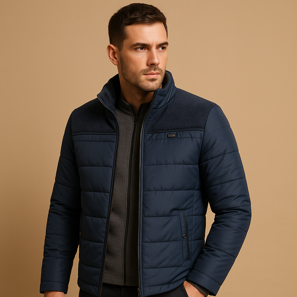 Veste polaire zippée pour homme à col montant – Chaude et légère