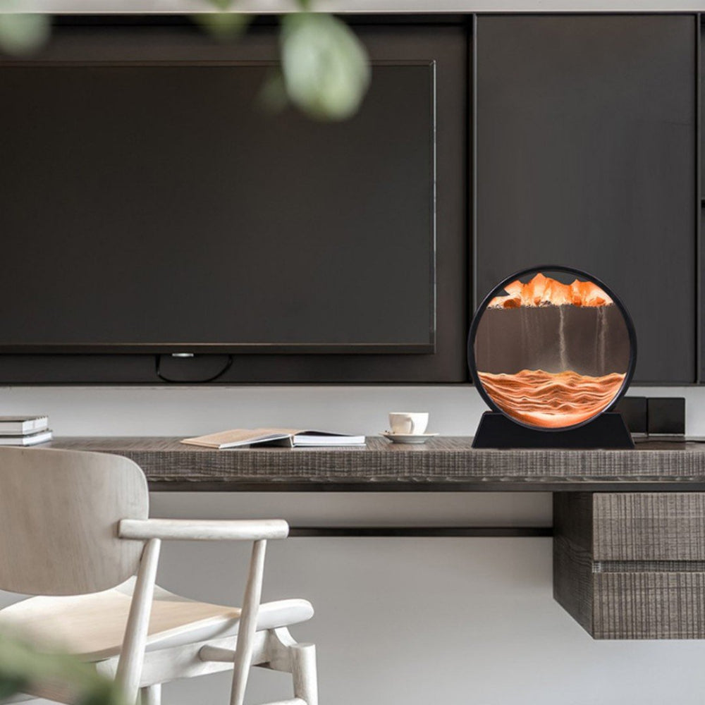 3D Moving Sand Art - Soothing Glass Decoration for Every Room