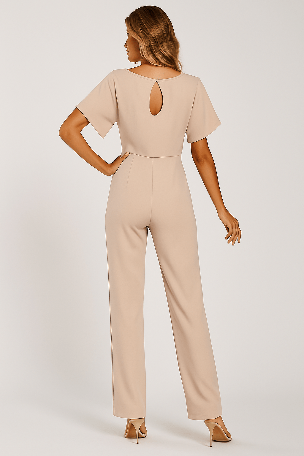 Damen Jumpsuit mit Bindegürtel – Müheloser Stil in einem Teil