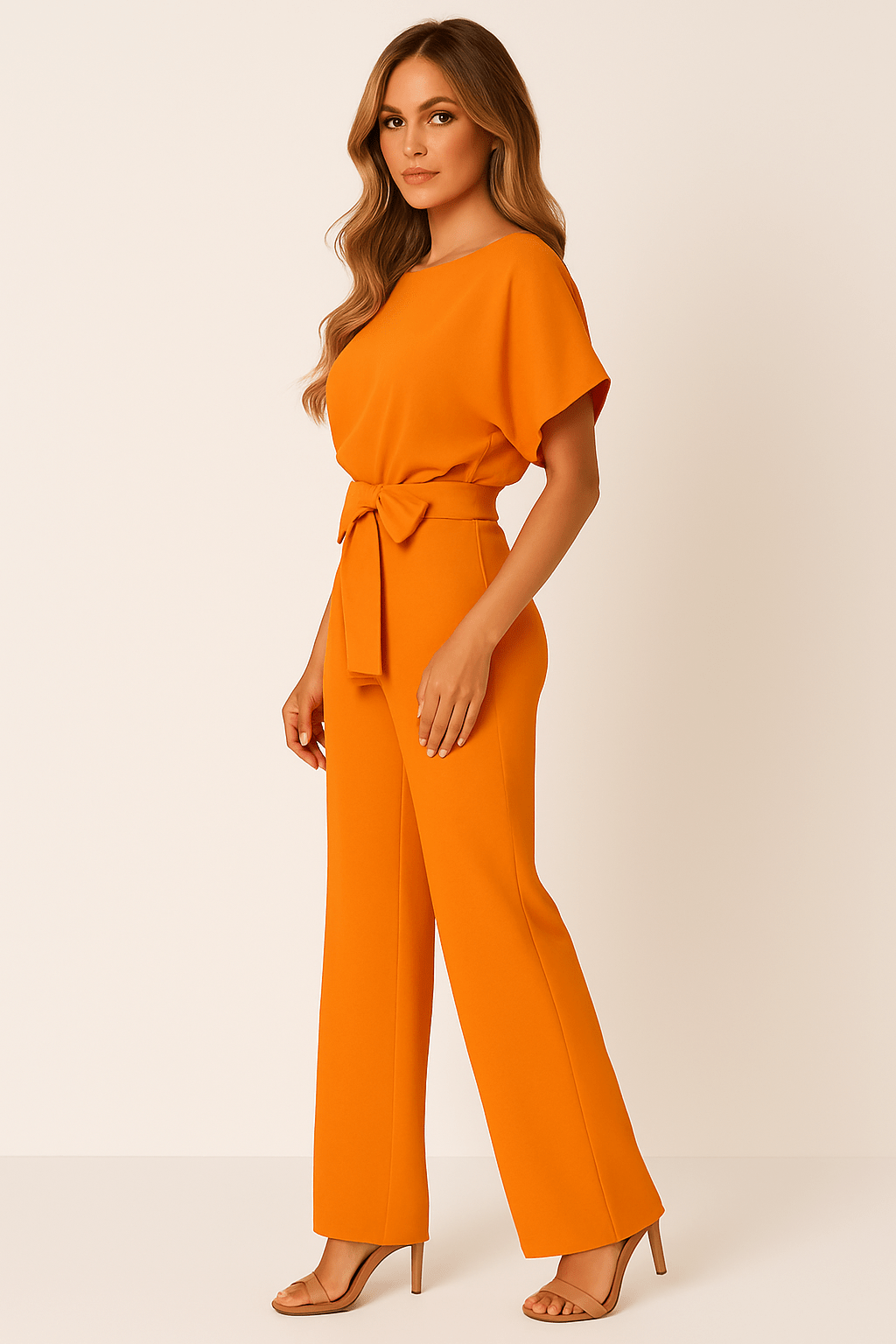 Damen Jumpsuit mit Bindegürtel – Müheloser Stil in einem Teil