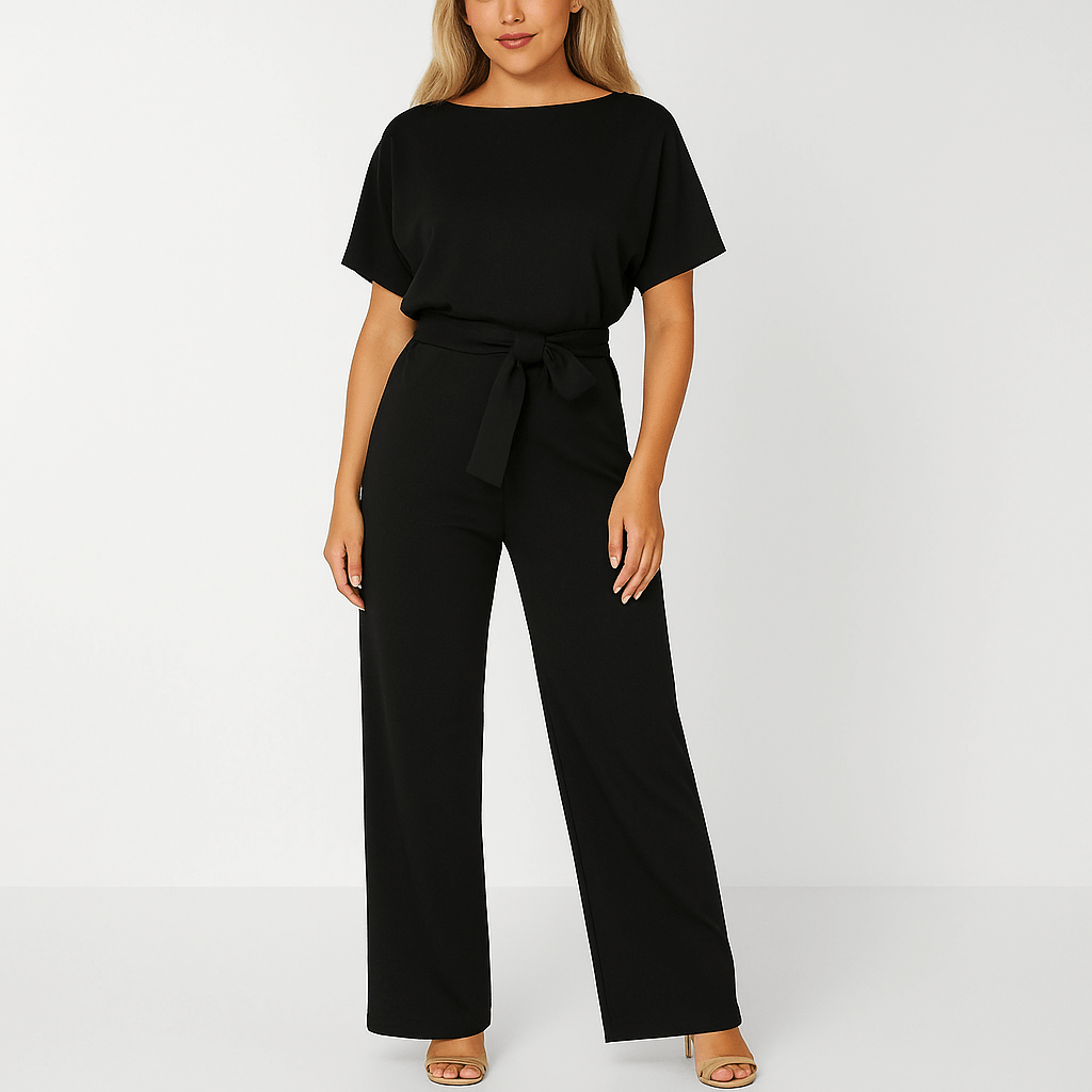 Damen Jumpsuit mit Bindegürtel – Müheloser Stil in einem Teil