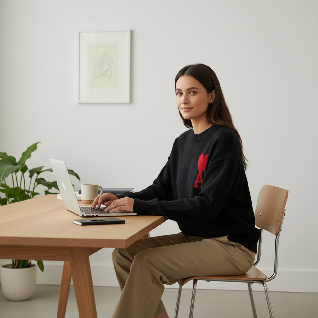 Sweter damski z motywem serca – styl i wygoda