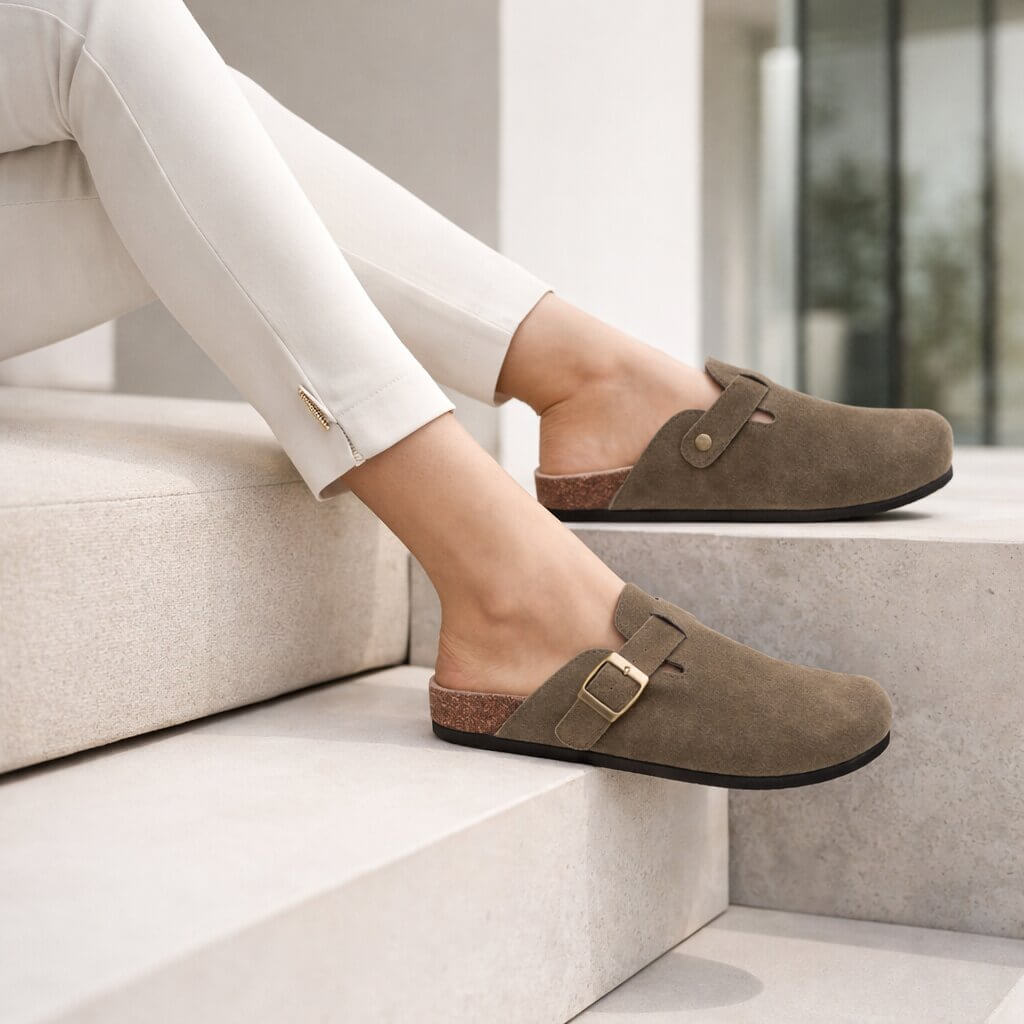 Orthopedic slippers for women & men | Suede clogs | Sandals | Suedara