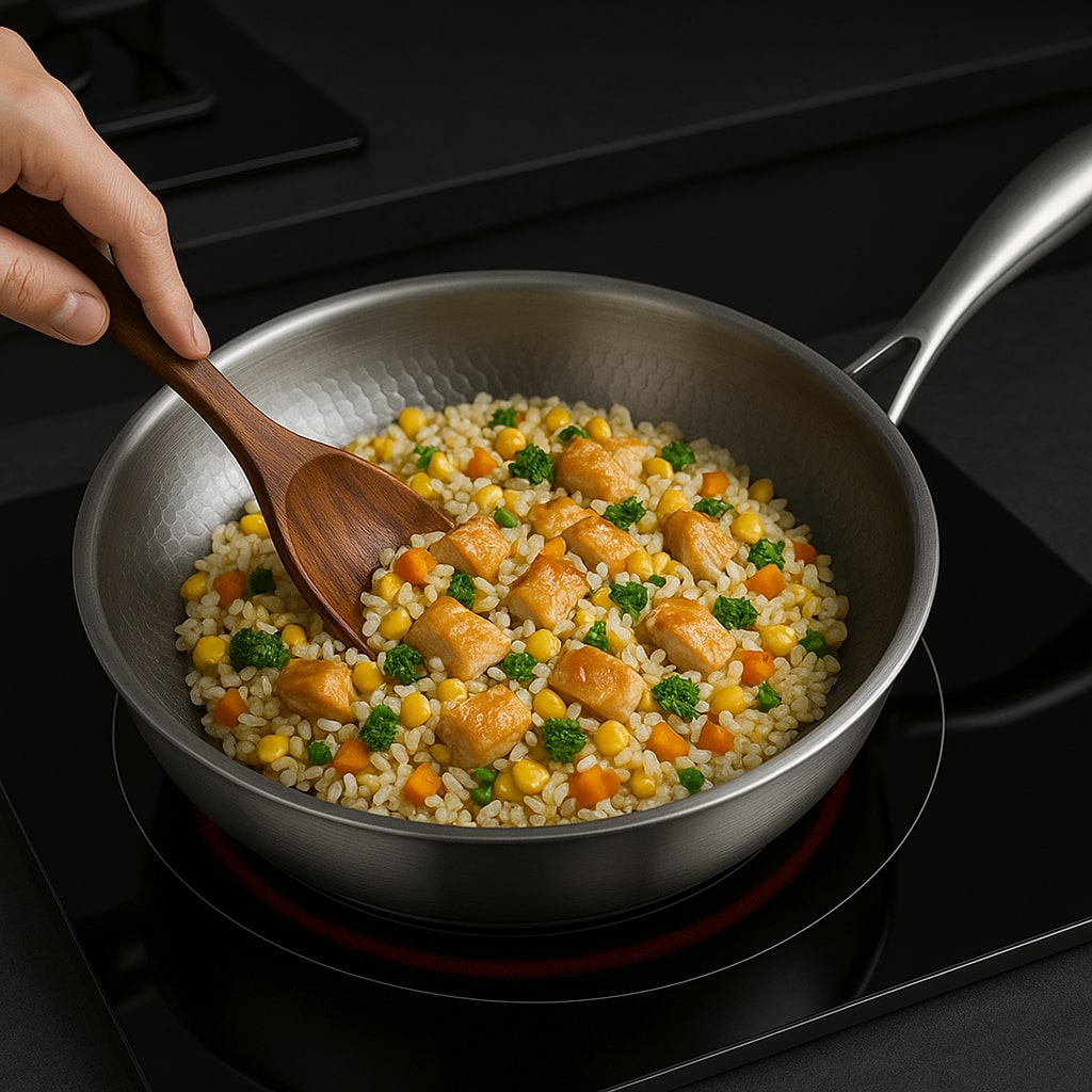 Pan for Induction & Gas | Uncoated Titanium Pan | Bratix