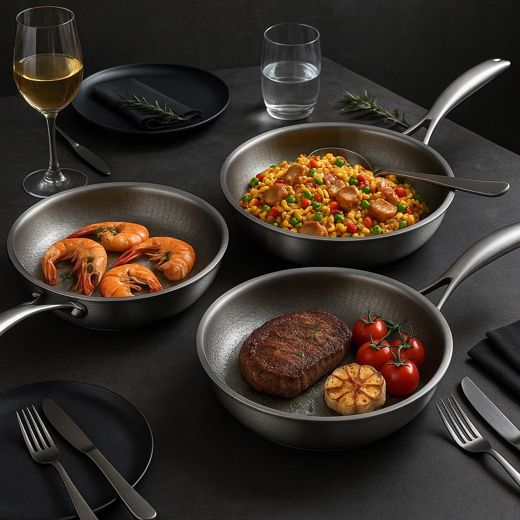 Pan for Induction & Gas | Uncoated Titanium Pan | Bratix
