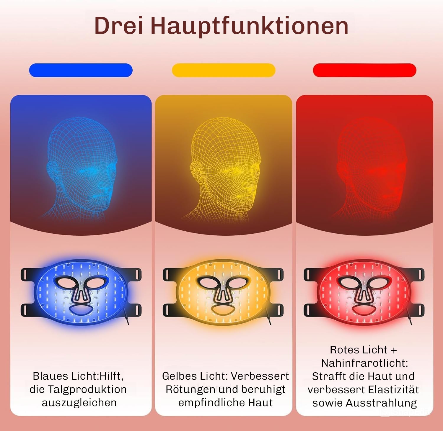 Red Light Mask | LED Face Mask | Light Therapy for Skin | SkinGlow