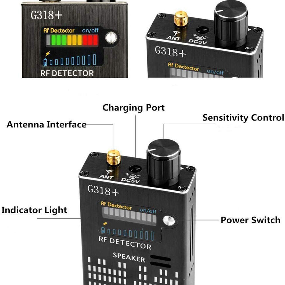 Ripob | Spy Signal Detector, RF Detector, Hidden Camera, Laser Lens, GSM-GPS Device Finder