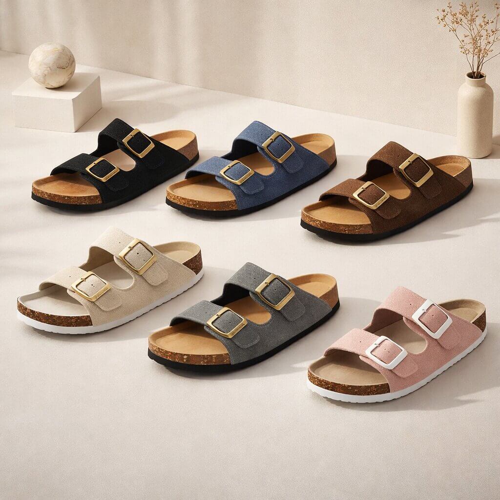 Sandals for Men & Women with Cork Footbed | Summer Shoes | Velma