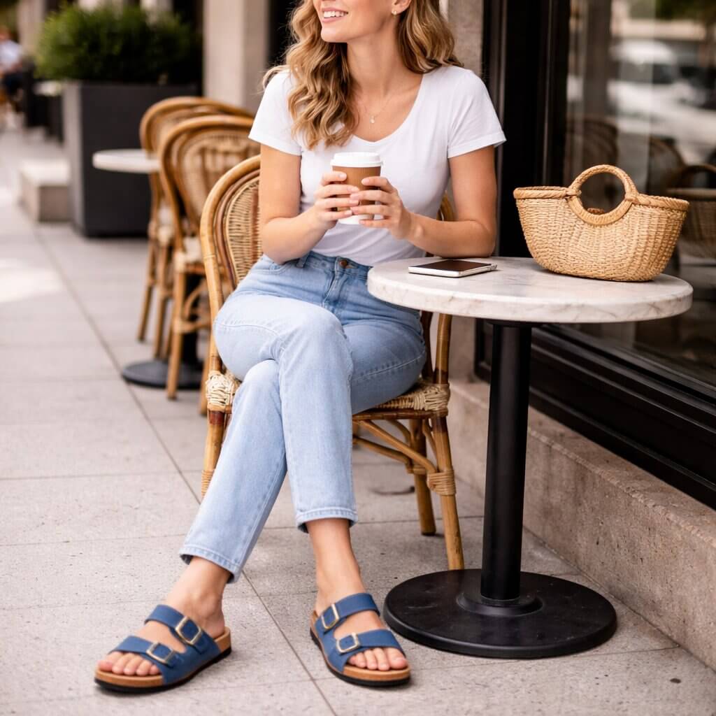 Sandals for Men & Women with Cork Footbed | Summer Shoes | Velma