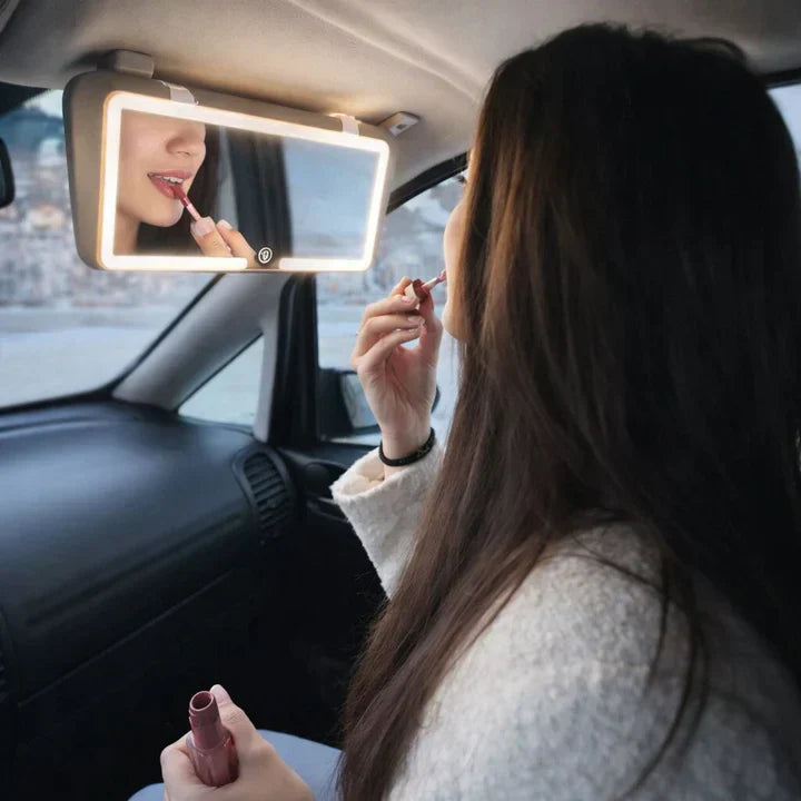 Makeup mirror with light for the car | Illuminated cosmetic mirror | GlowVisor