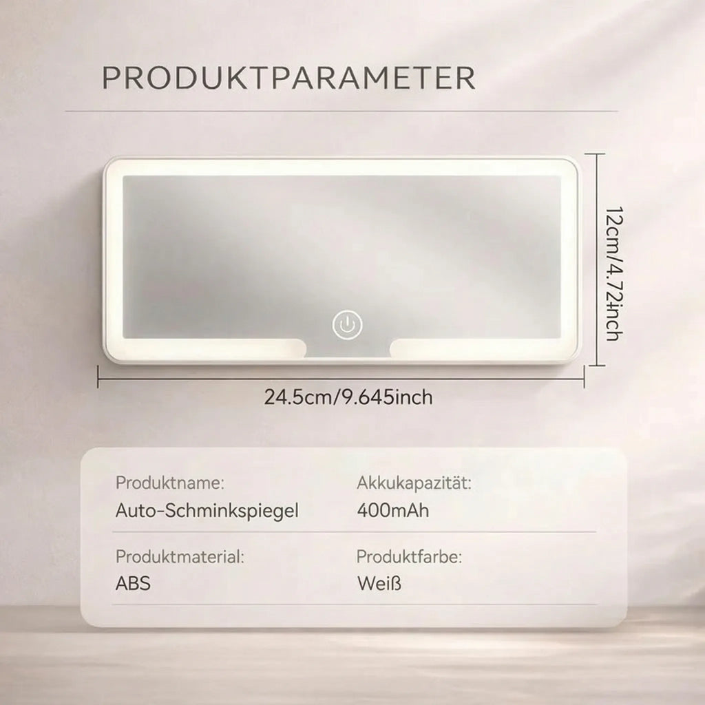 Makeup mirror with light for the car | Illuminated cosmetic mirror | GlowVisor