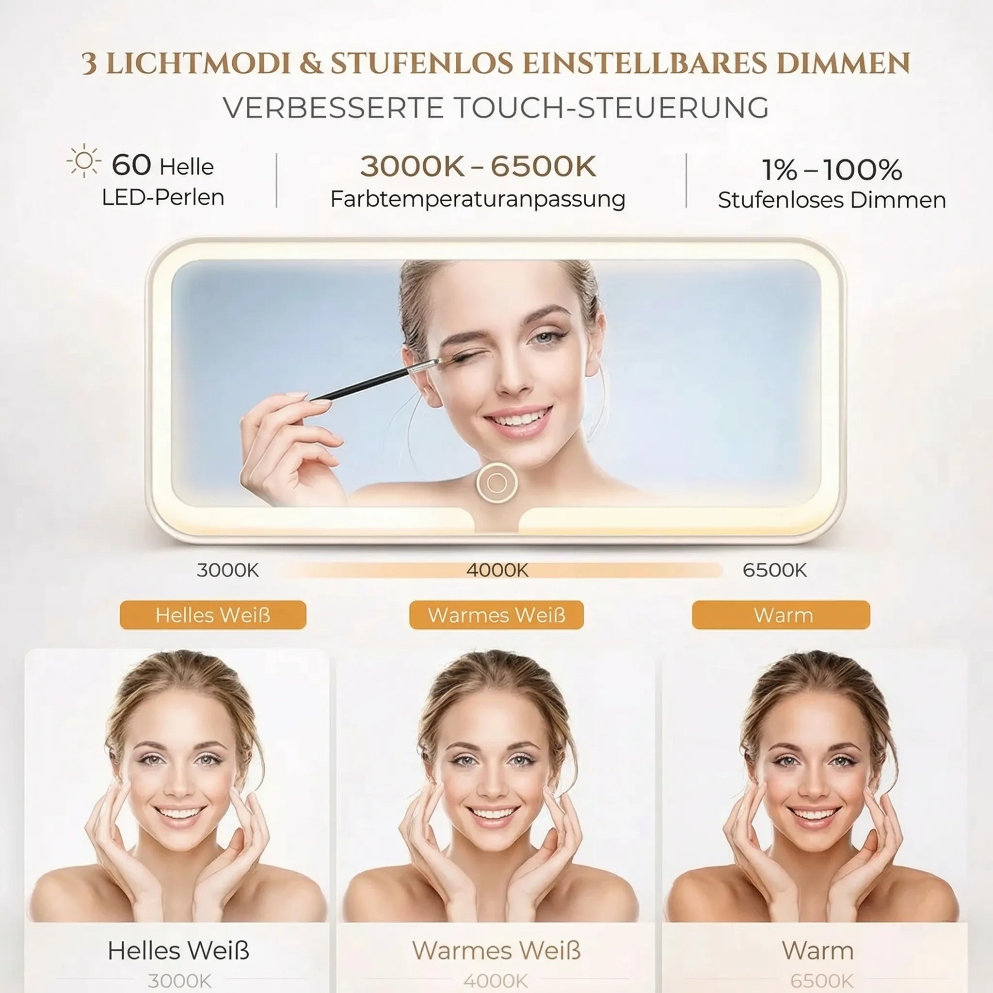 Makeup mirror with light for the car | Illuminated cosmetic mirror | GlowVisor