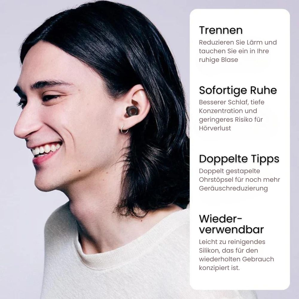Silicone earplugs for hearing protection during sleep, work, concerts & airplanes | SilentPlug