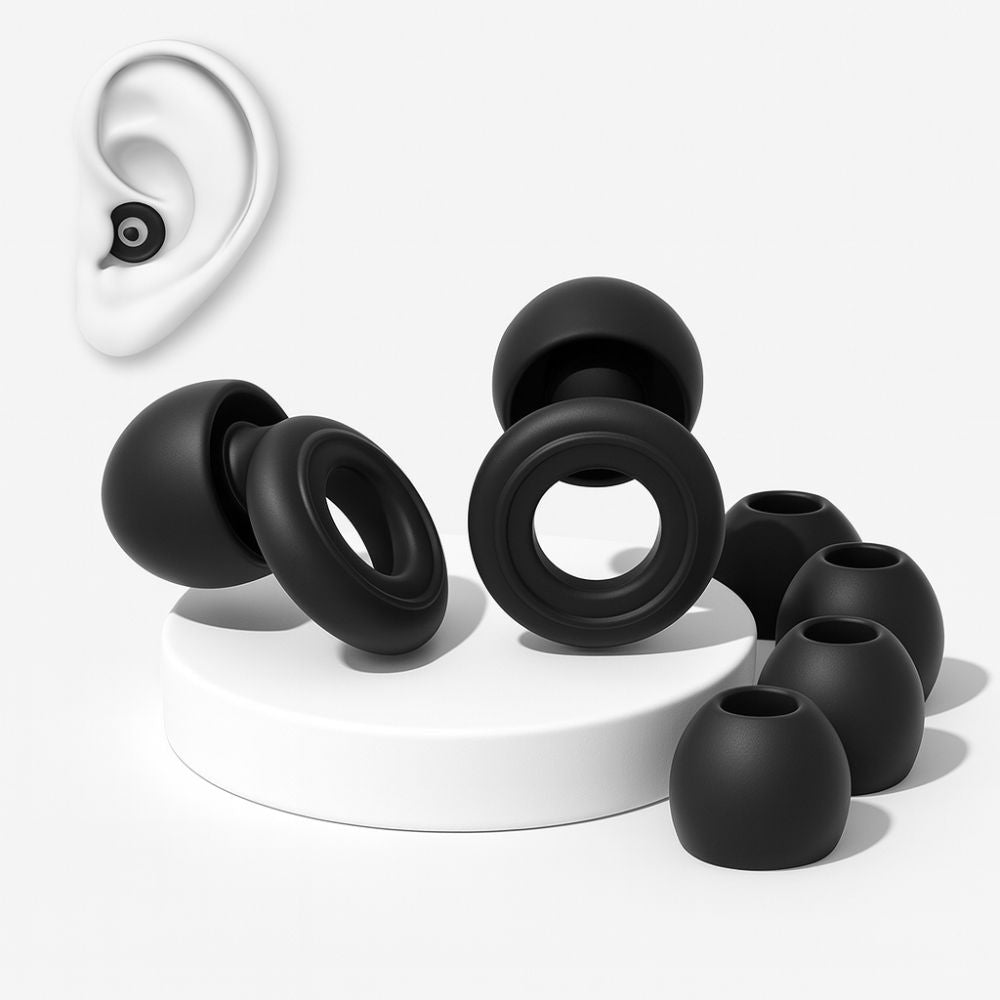 Silicone earplugs for hearing protection during sleep, work, concerts & airplanes | SilentPlug