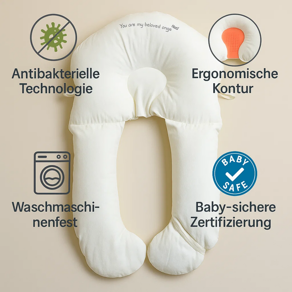 Antibakterielles Baby-Kuschelkissen für sicheres Schlafen