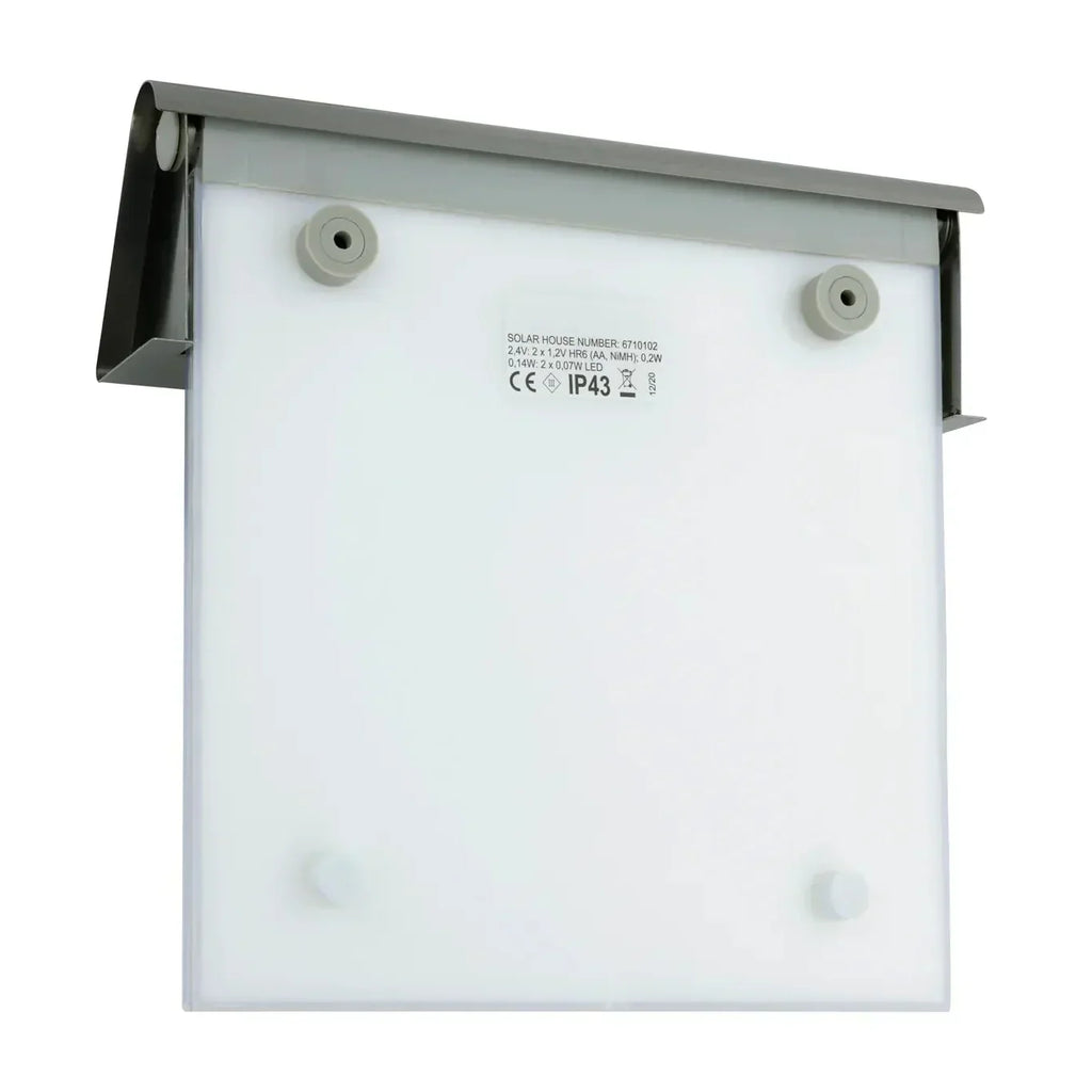 Solar-Hausnummer mit LED-Beleuchtung ohne Strom aus Edelstahl | Solarno