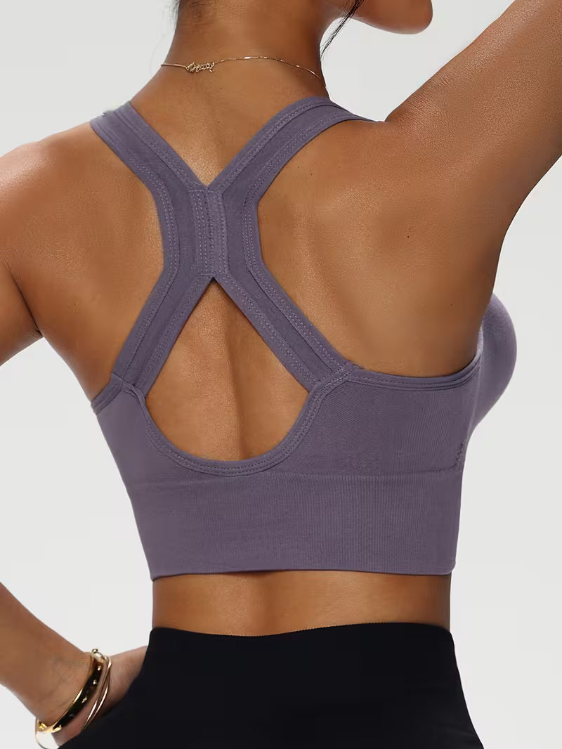Sports bra with zipper without underwire for women | Push-up bra | Zentiva