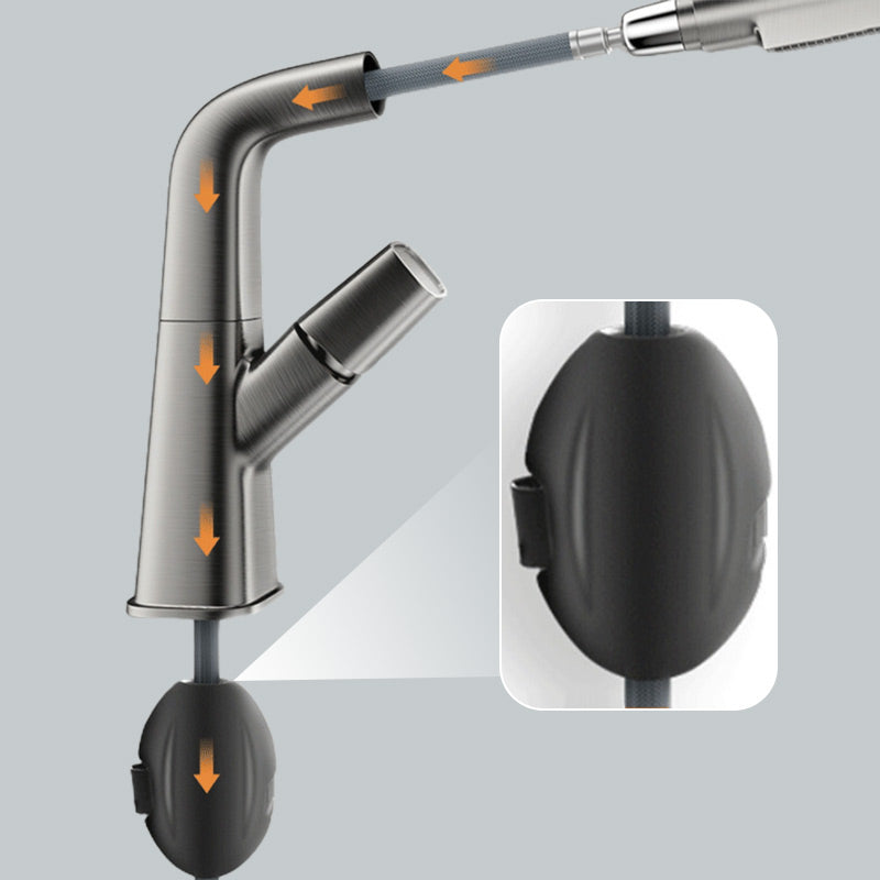 1-Loch Spültischarmatur mit ausziehbarem Sprühkopf