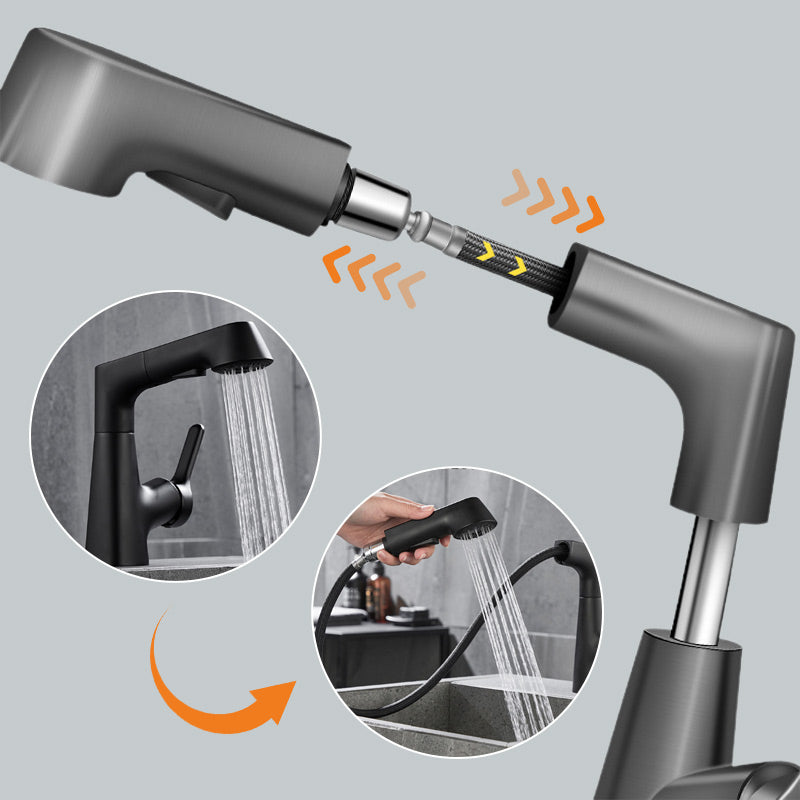 1-Loch Spültischarmatur mit ausziehbarem Sprühkopf