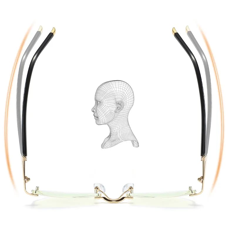 Ripob | Hochhärte Anti-Blau Progressiv Lang- und Nahbereich Dual-Use Lesebrillen