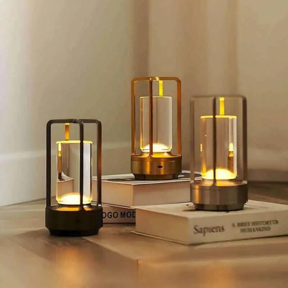 Tischlampe mit Akku | Moderne LED Tischlampe | Laternenlampe | NordicLight
