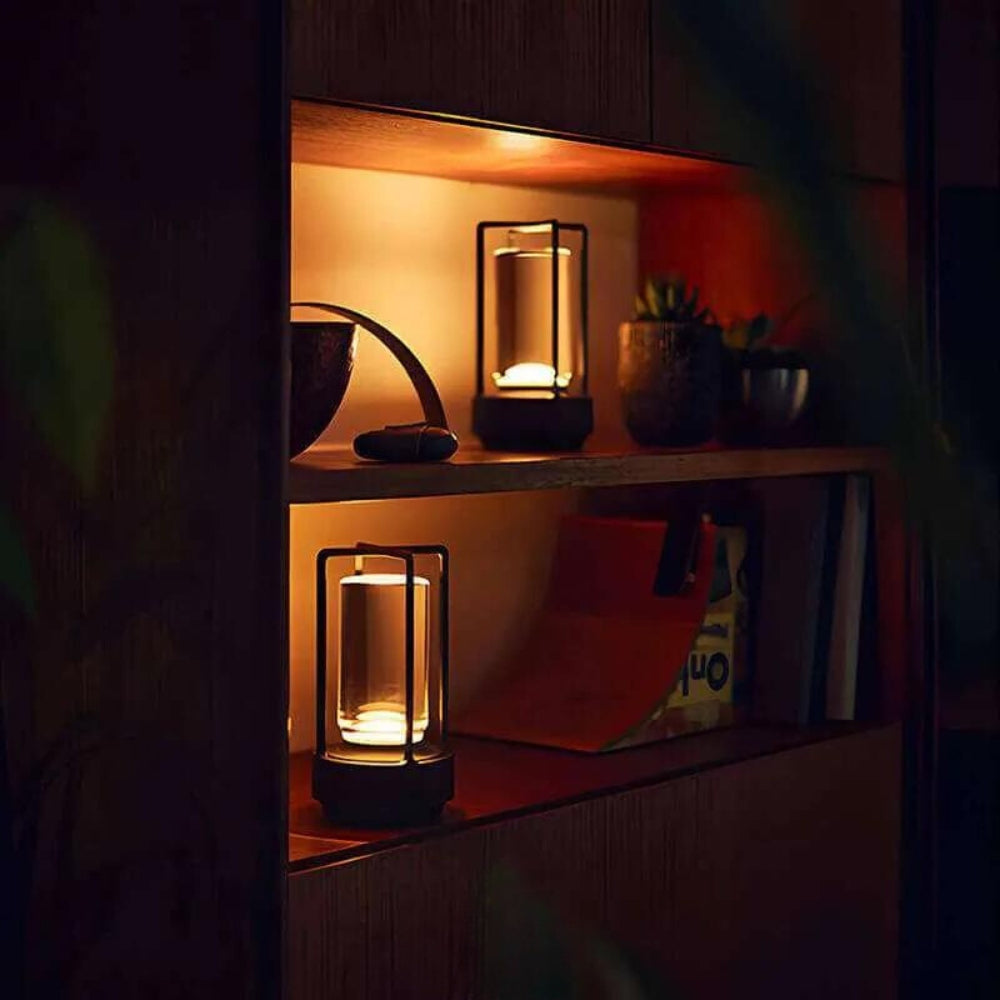 Tischlampe mit Akku | Moderne LED Tischlampe | Laternenlampe | NordicLight