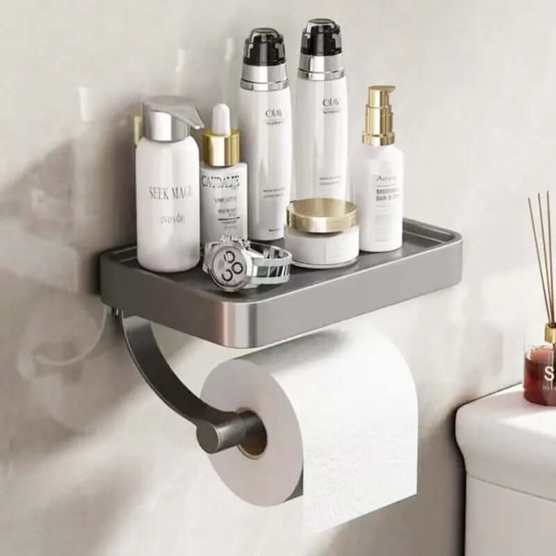 Toilettenpapierhalter aus Edelstahl | Toilettenpapierhalter mit Stauraum | WC-Rollenhalter | Rollix