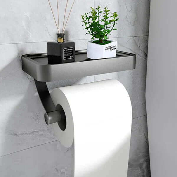 Toilettenpapierhalter aus Edelstahl | Toilettenpapierhalter mit Stauraum | WC-Rollenhalter | Rollix
