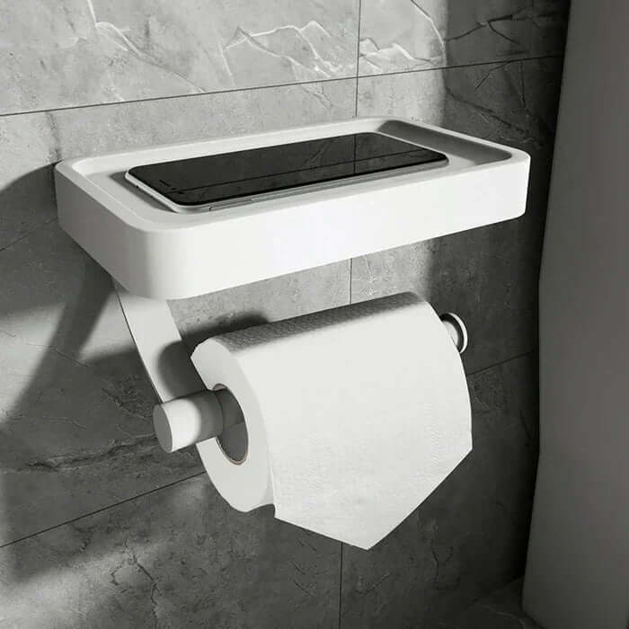 Toilettenpapierhalter aus Edelstahl | Toilettenpapierhalter mit Stauraum | WC-Rollenhalter | Rollix