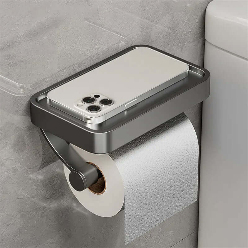 Toilettenpapierhalter aus Edelstahl | Toilettenpapierhalter mit Stauraum | WC-Rollenhalter | Rollix