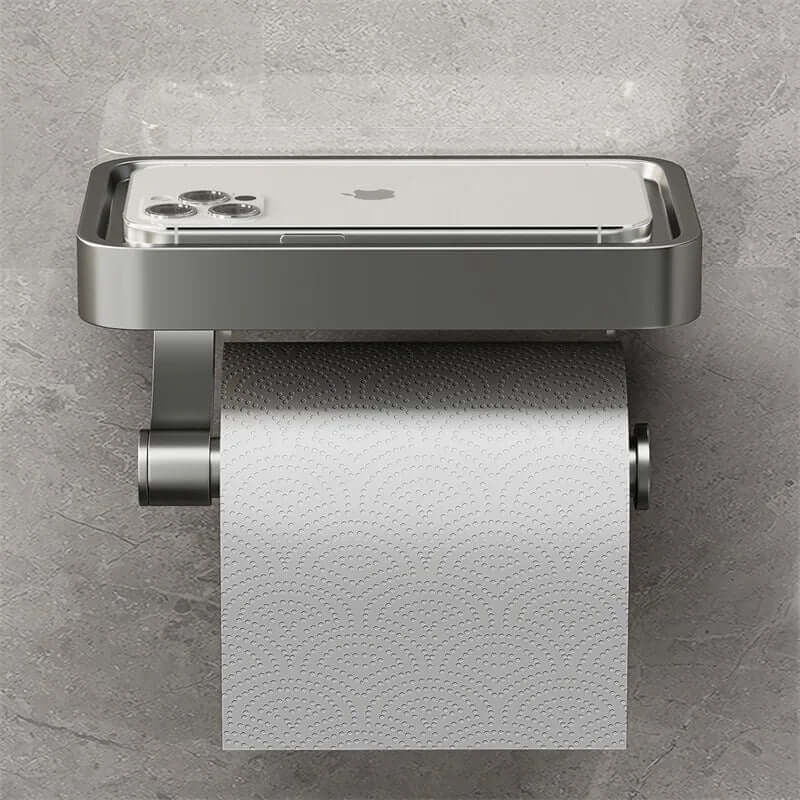 Toilettenpapierhalter aus Edelstahl | Toilettenpapierhalter mit Stauraum | WC-Rollenhalter | Rollix