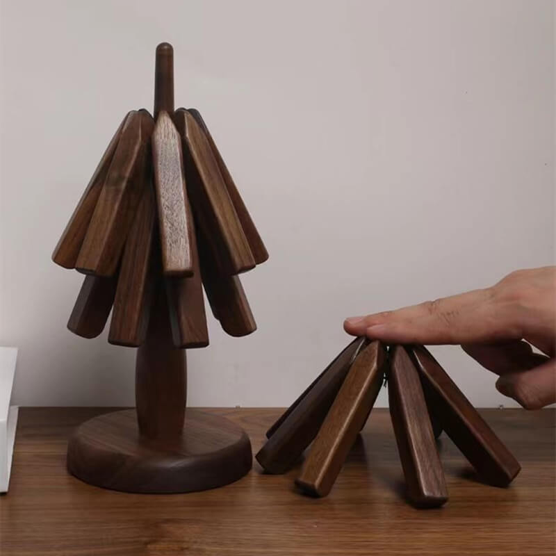 Wood Coasters | Table Coasters with Modern Design | WoodArt (Set of 3)