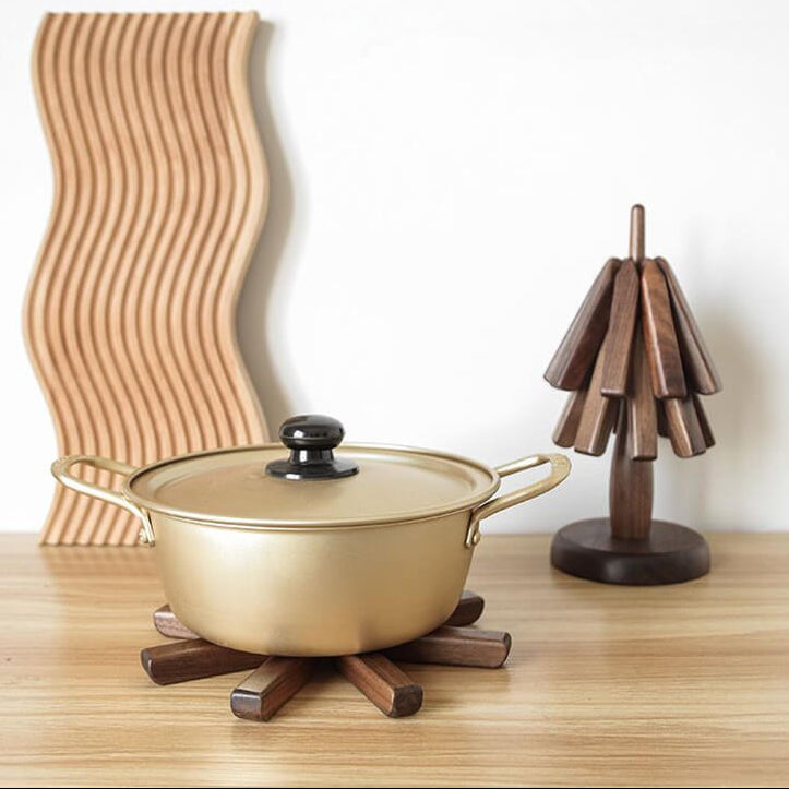 Wood Coasters | Table Coasters with Modern Design | WoodArt (Set of 3)