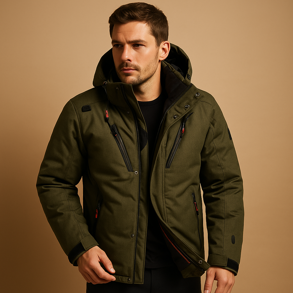 Parka homme en duvet avec capuche – Chaude et coupe-vent