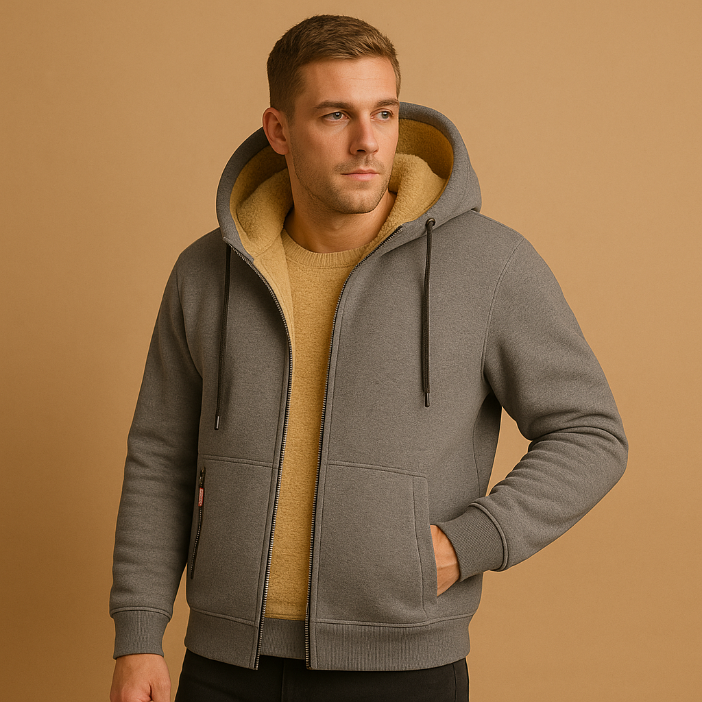 Men's Zip-Up Sweater – Warm & Versatile Knitted Clothing