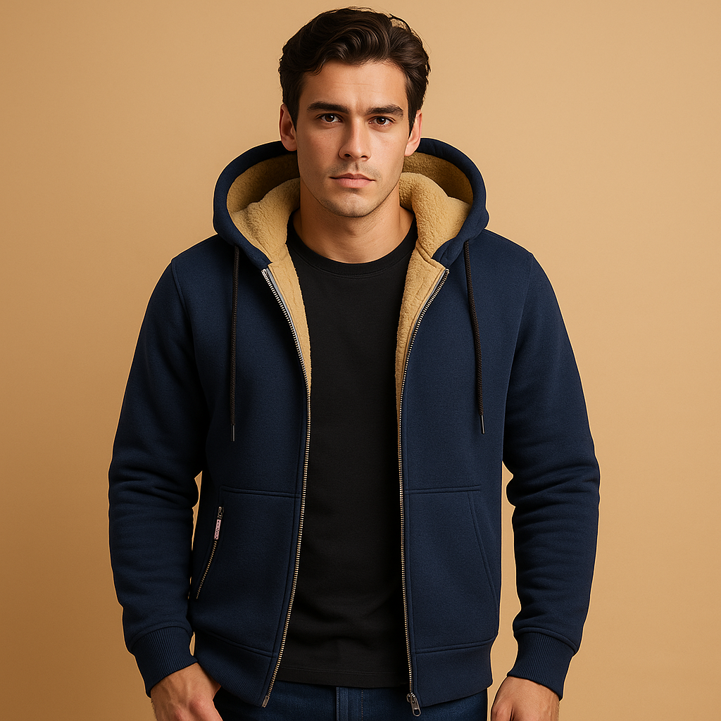 Men's Zip-Up Sweater – Warm & Versatile Knitted Clothing