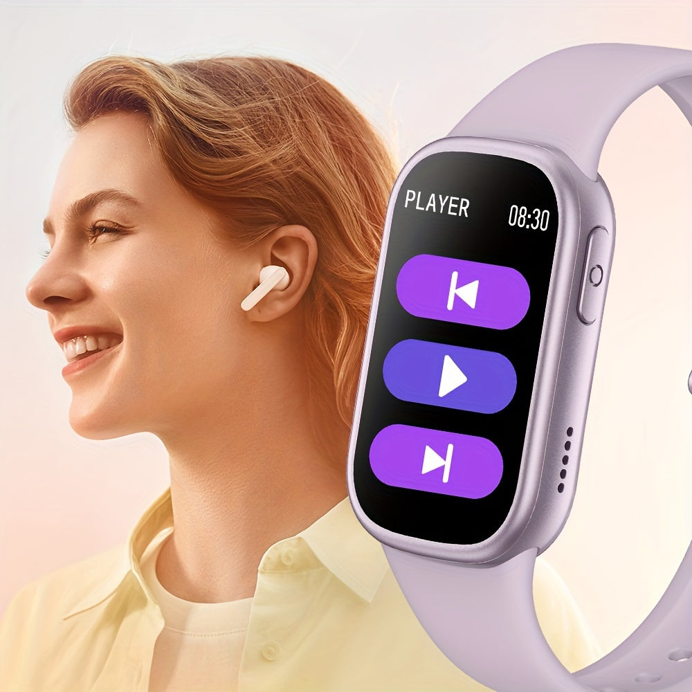 Waterproof smartwatch with silicone strap fitness watch
