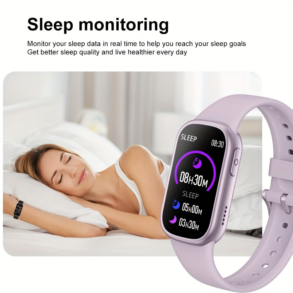 Waterproof smartwatch with silicone strap fitness watch