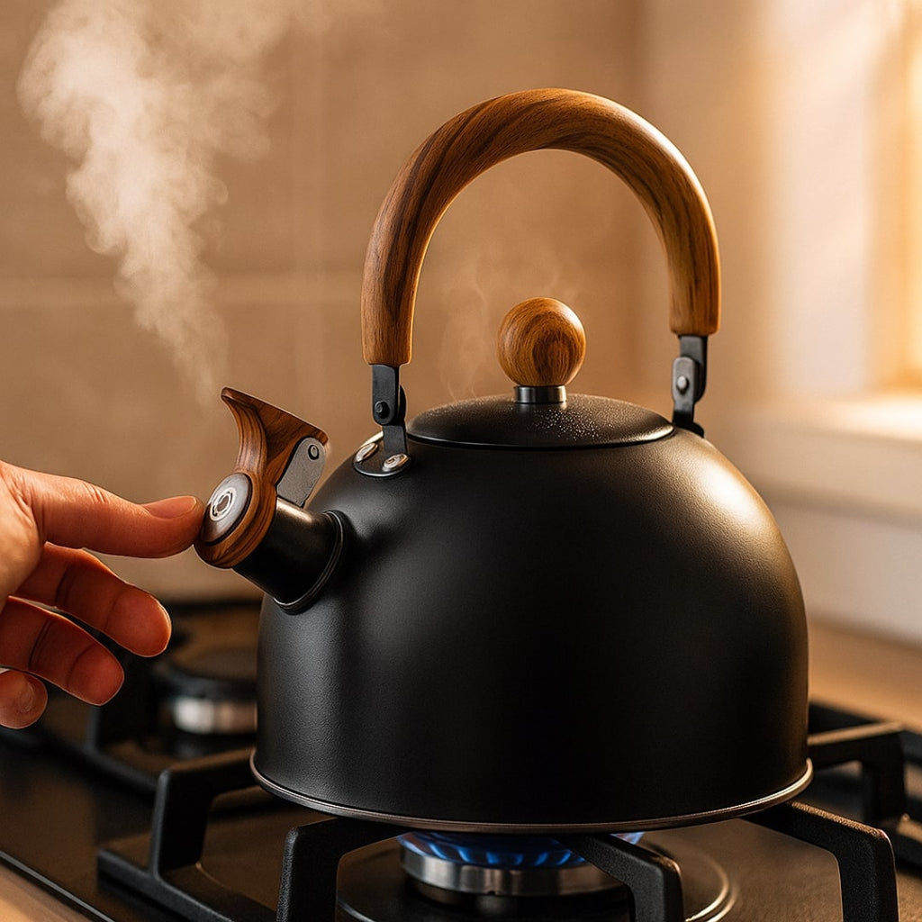 Induction & Stove Water Kettle | Stainless Steel Teapot in Retro Look | Kessora