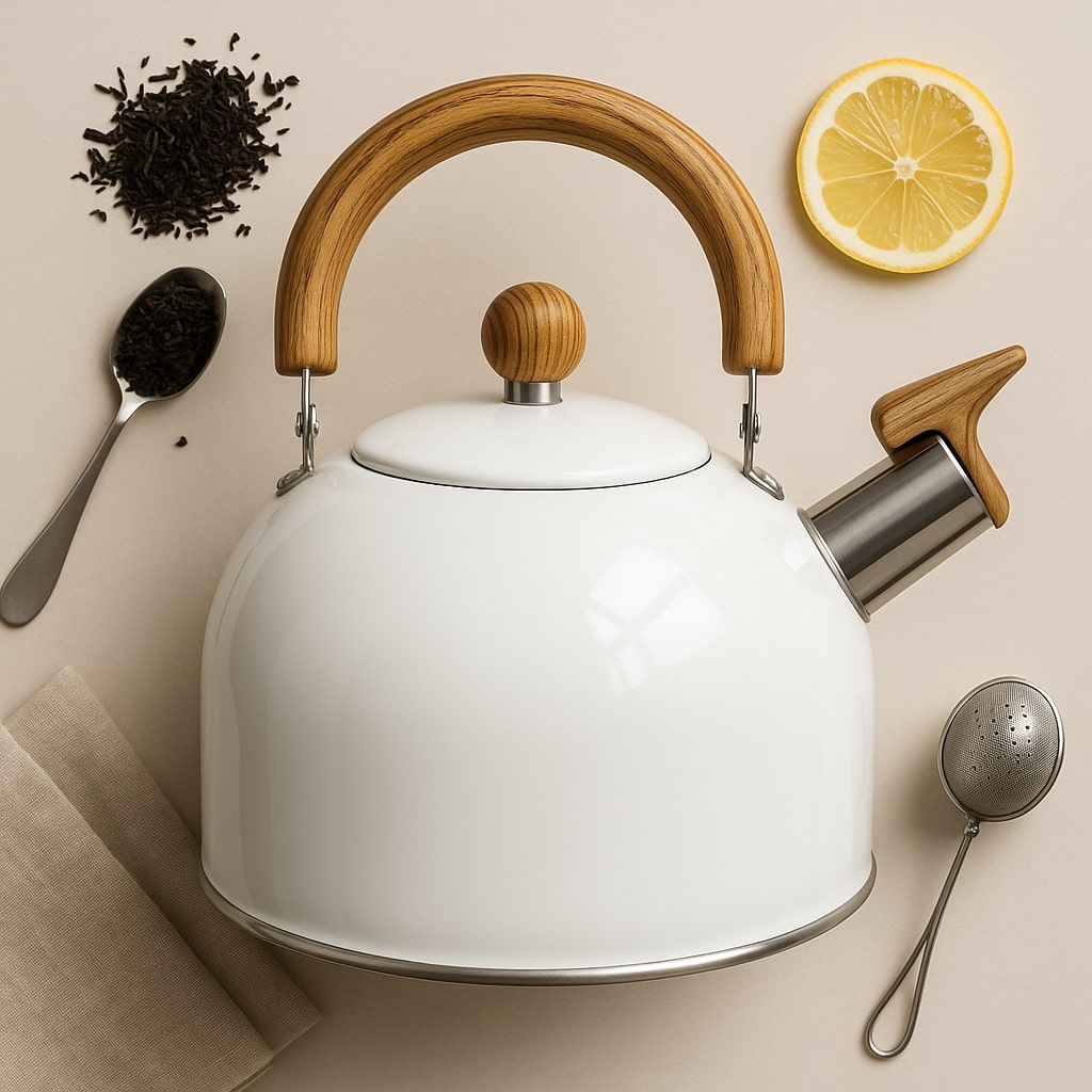 Induction & Stove Water Kettle | Stainless Steel Teapot in Retro Look | Kessora