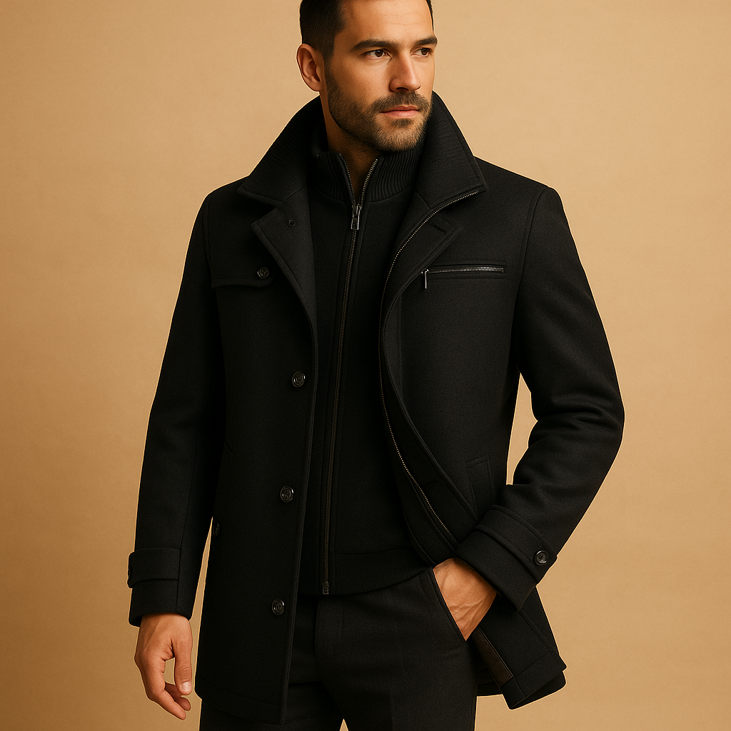 Veste d'hiver imperméable pour homme avec poignets ajustables